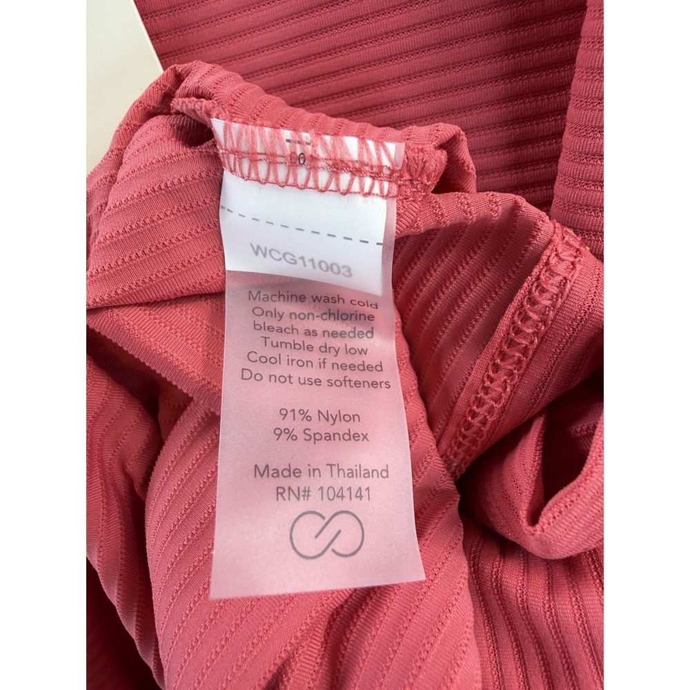 NWT Calia‎ Golf Shirt Pink Sz XS Ribbed Flutter Sleeve Athleisure Wicking Polo - Picture 5 of 5